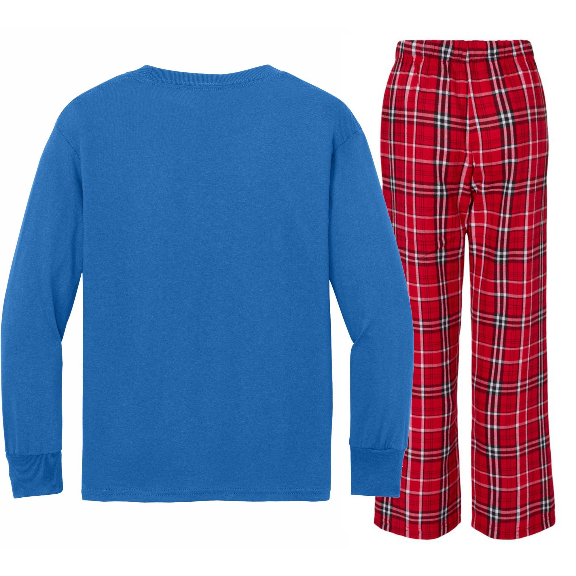 Braap Snowmobiling Gift Cool Snowmobile Driver Gift Kids Long Sleeve Plaid Pajama Set