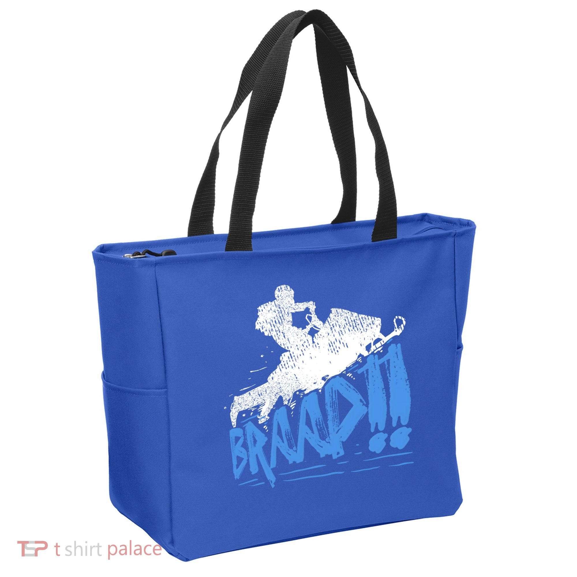 Braap Snowmobiling Gift Cool Snowmobile Driver Gift Tote Bag