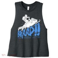 Braap Snowmobiling Gift Cool Snowmobile Driver Gift Women's Racerback Cropped Tank thumb 0