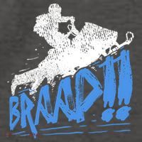 Braap Snowmobiling Gift Cool Snowmobile Driver Gift Vector Backpack thumb 2
