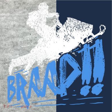 Braap Snowmobiling Gift Cool Snowmobile Driver Gift Kids Colorblock Raglan Jersey