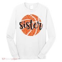 Basketball Sister Girl Distressed Sports Fan Long Sleeve Shirt thumb 0