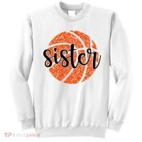 Basketball Sister Girl Distressed Sports Fan Sweatshirt thumb 0