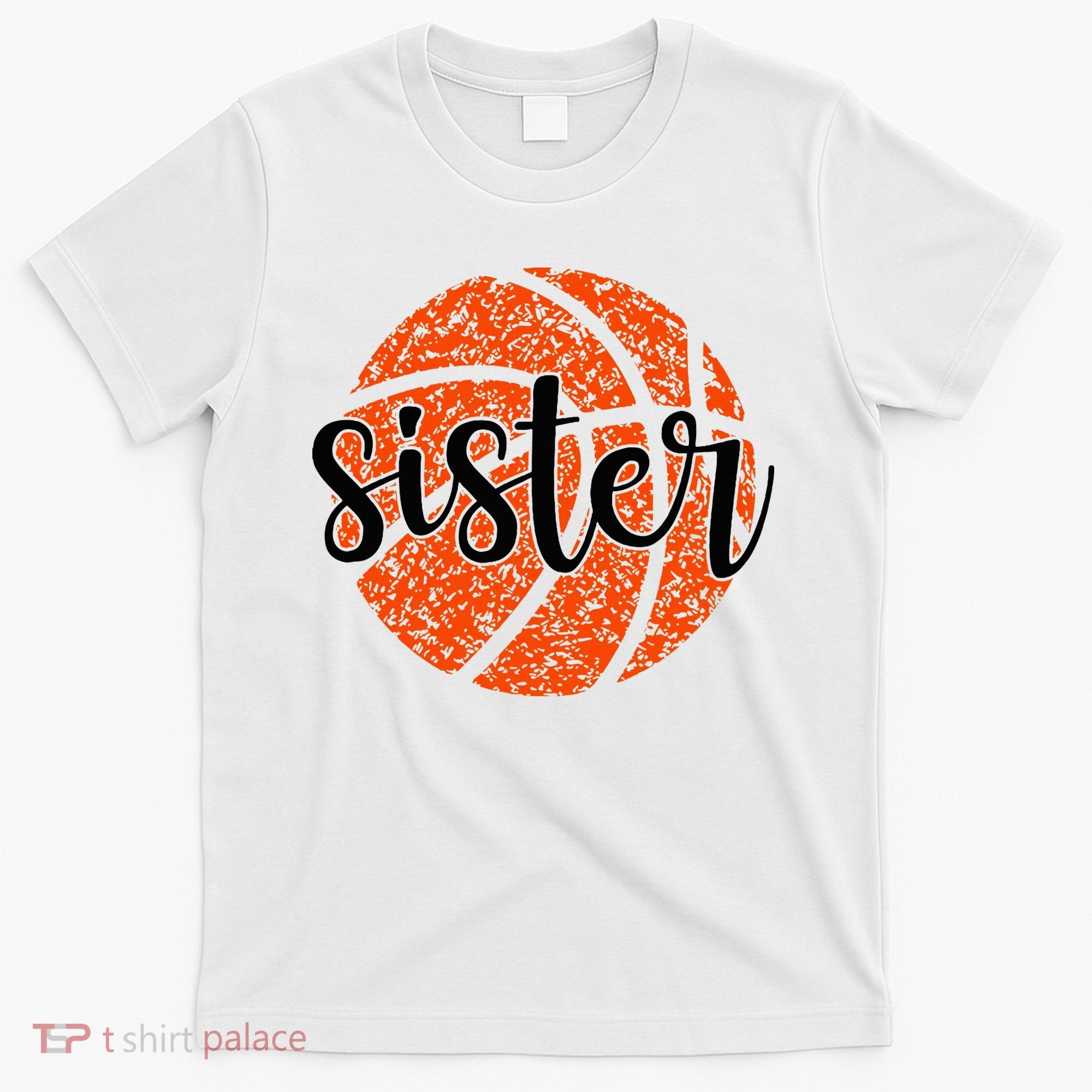 Basketball Sister Girl Distressed Sports Fan T-Shirt