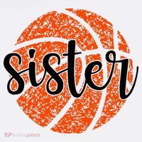 Basketball Sister Girl Distressed Sports Fan Mousepad thumb 1