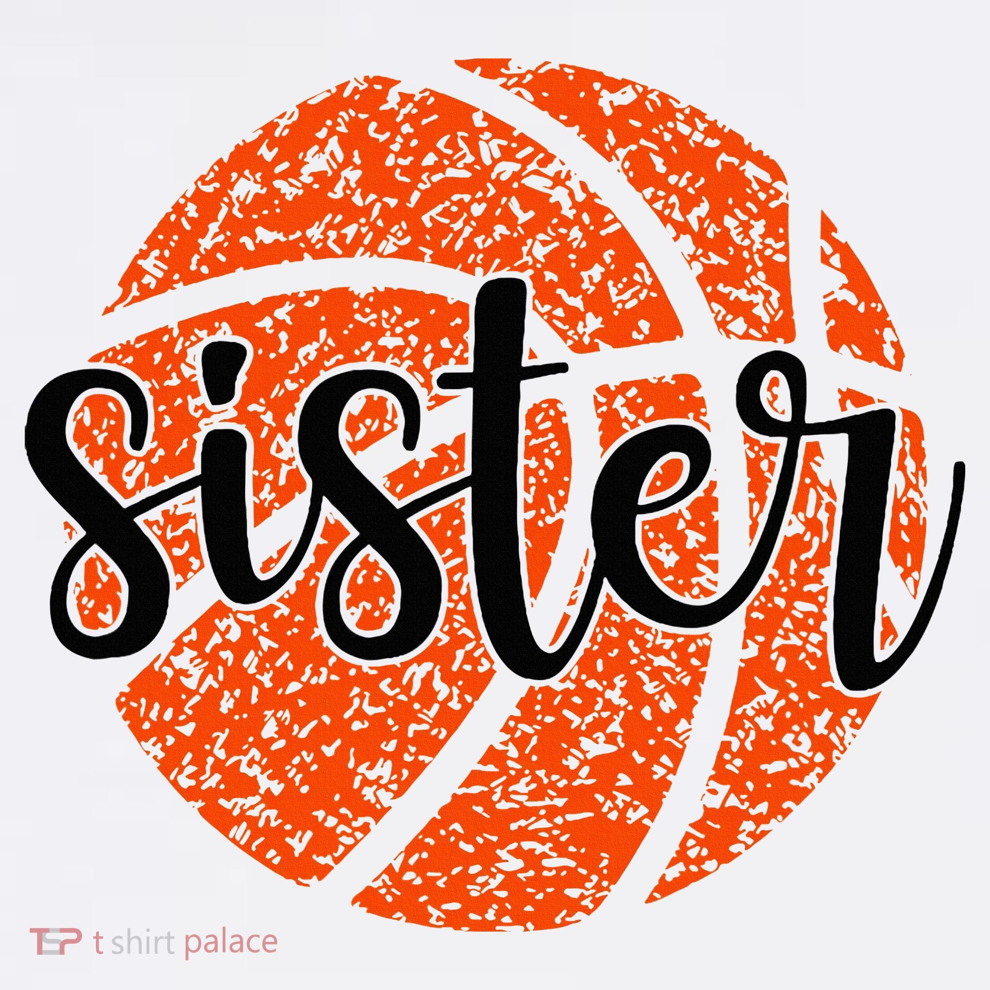Basketball Sister Girl Distressed Sports Fan Women's Tank Top