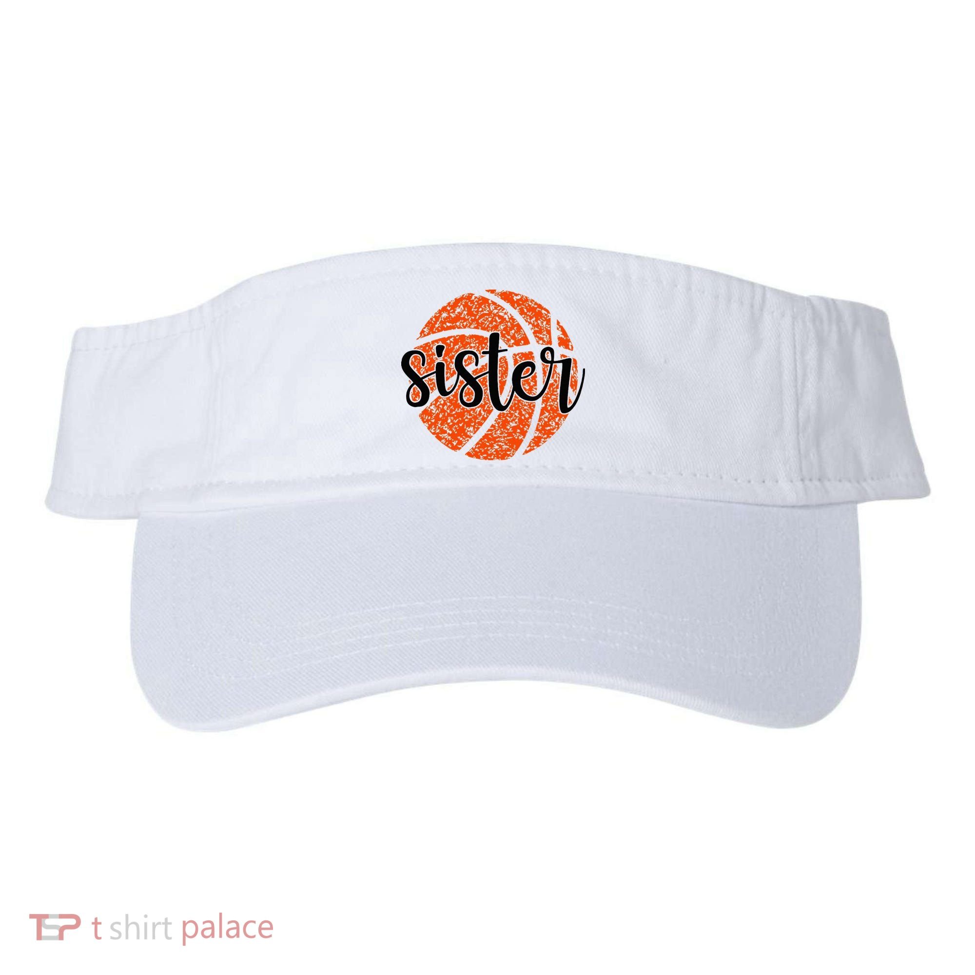 Basketball Sister Girl Distressed Sports Fan Visor