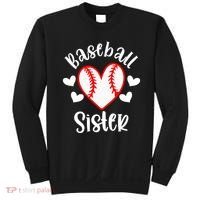 Baseball Sister Game Day Sport Heart Sweatshirt thumb 0