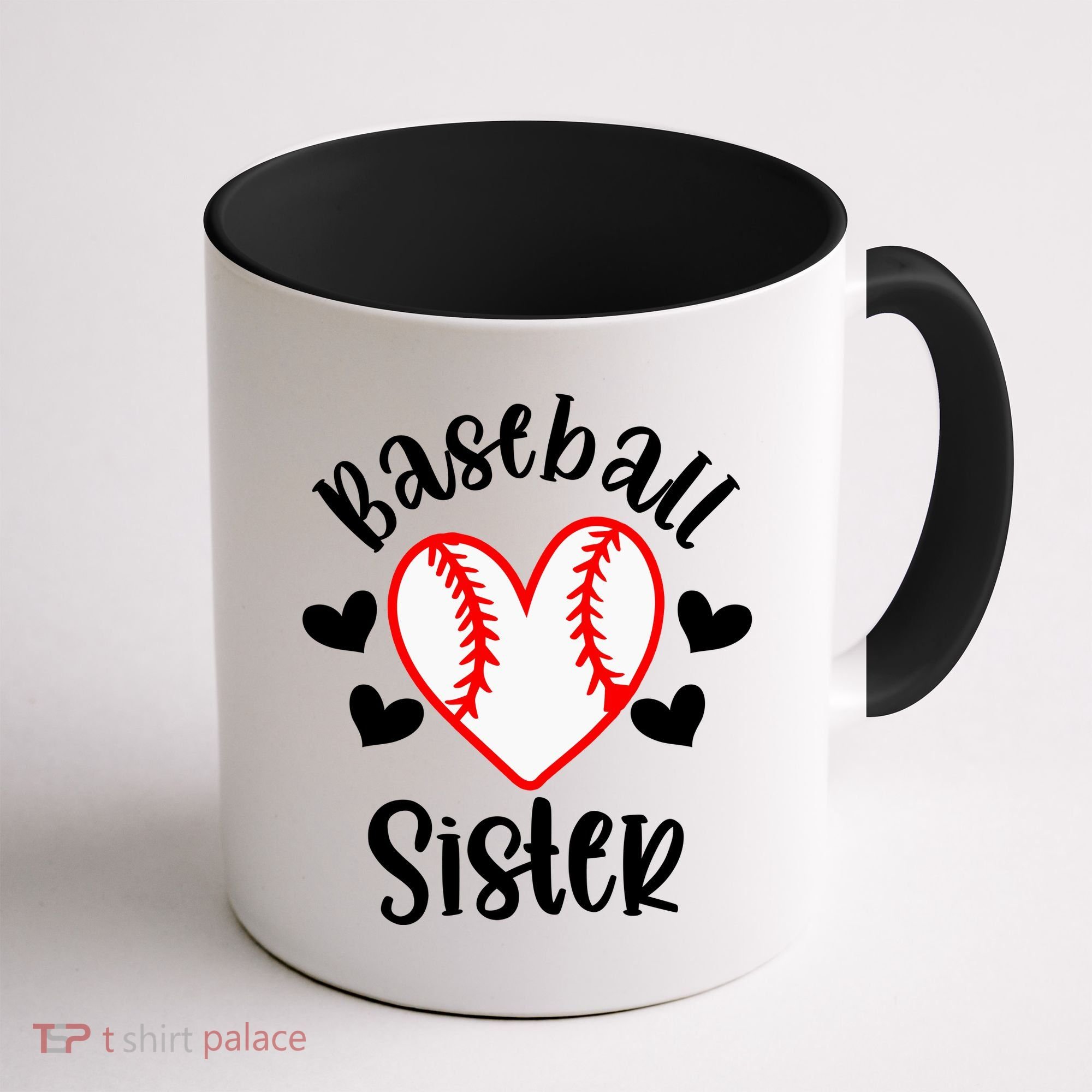 Baseball Sister Game Day Sport Heart Coffee Mug