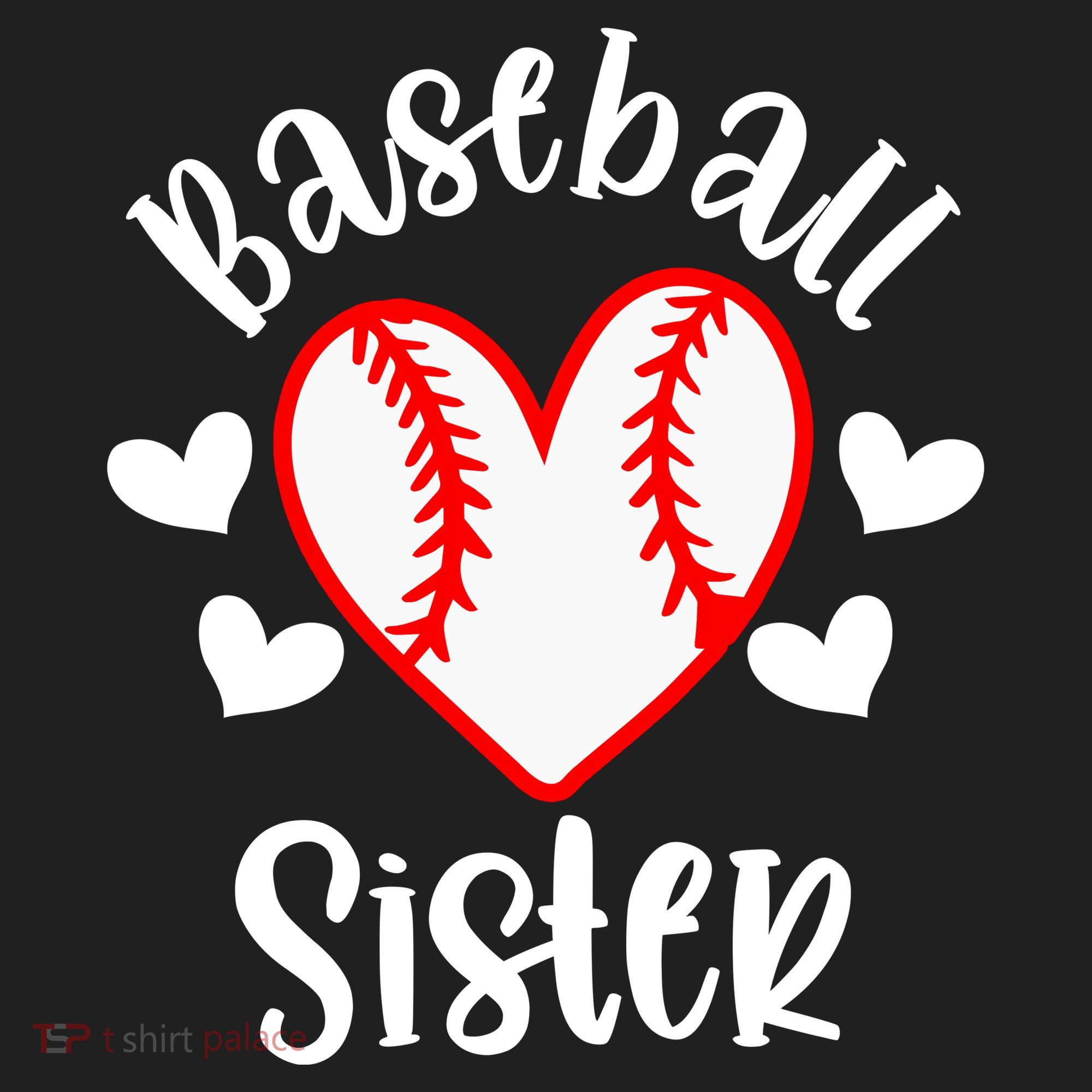 Baseball Sister Game Day Sport Heart Beanie
