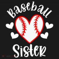 Baseball Sister Game Day Sport Heart Women's Hoodie thumb 2