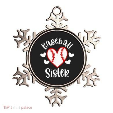 Baseball Sister Game Day Sport Heart Ornament