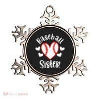 Baseball Sister Game Day Sport Heart Ornament thumb 0