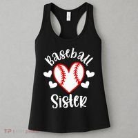 Baseball Sister Game Day Sport Heart Women's Tank Top thumb 3