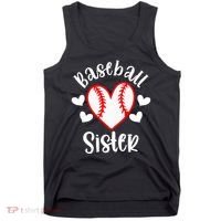 Baseball Sister Game Day Sport Heart Tank Top thumb 0