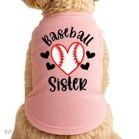 Baseball Sister Game Day Sport Heart Doggie Tank thumb 0