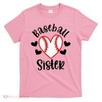 Baseball Sister Game Day Sport Heart T-Shirt thumb 0
