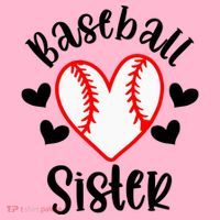 Baseball Sister Game Day Sport Heart Mousepad thumb 1