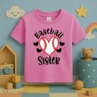 Baseball Sister Game Day Sport Heart Toddler T-Shirt thumb 3