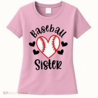 Baseball Sister Game Day Sport Heart Women's T-Shirt thumb 0