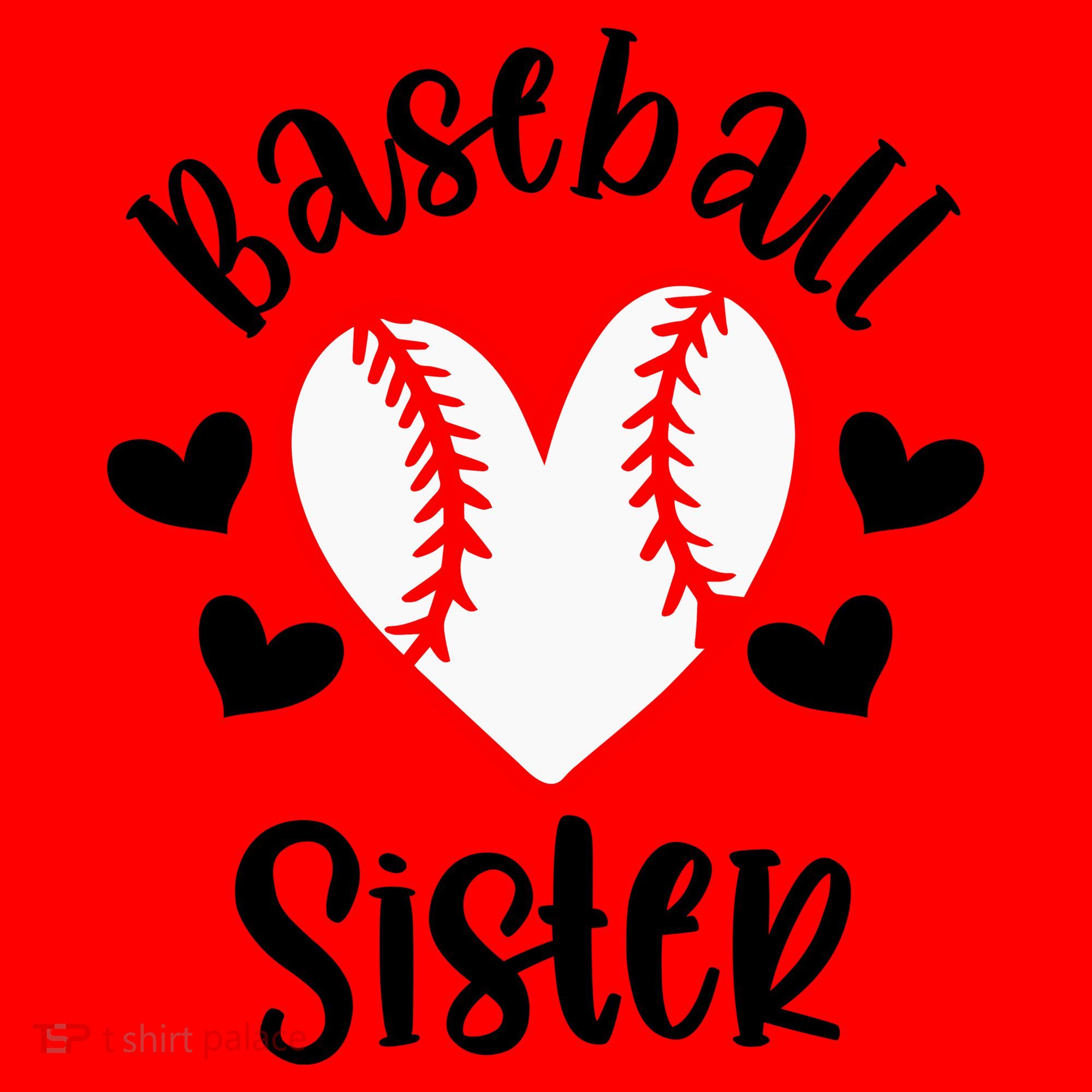 Baseball Sister Game Day Sport Heart Santa Hat