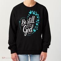 Be Still God Butterfly Heart Christian Apparel Women's Sweatshirt thumb 0