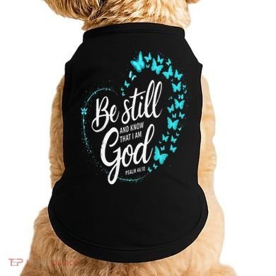 Be Still God Butterfly Heart Christian Apparel Doggie Tank