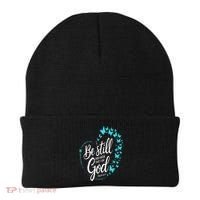 Be Still God Butterfly Heart Christian Apparel Beanie thumb 0