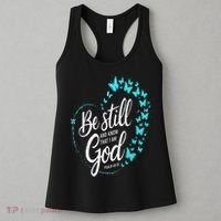 Be Still God Butterfly Heart Christian Apparel Women's Tank Top thumb 3