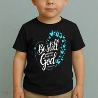 Be Still God Butterfly Heart Christian Apparel Toddler T-Shirt thumb 2