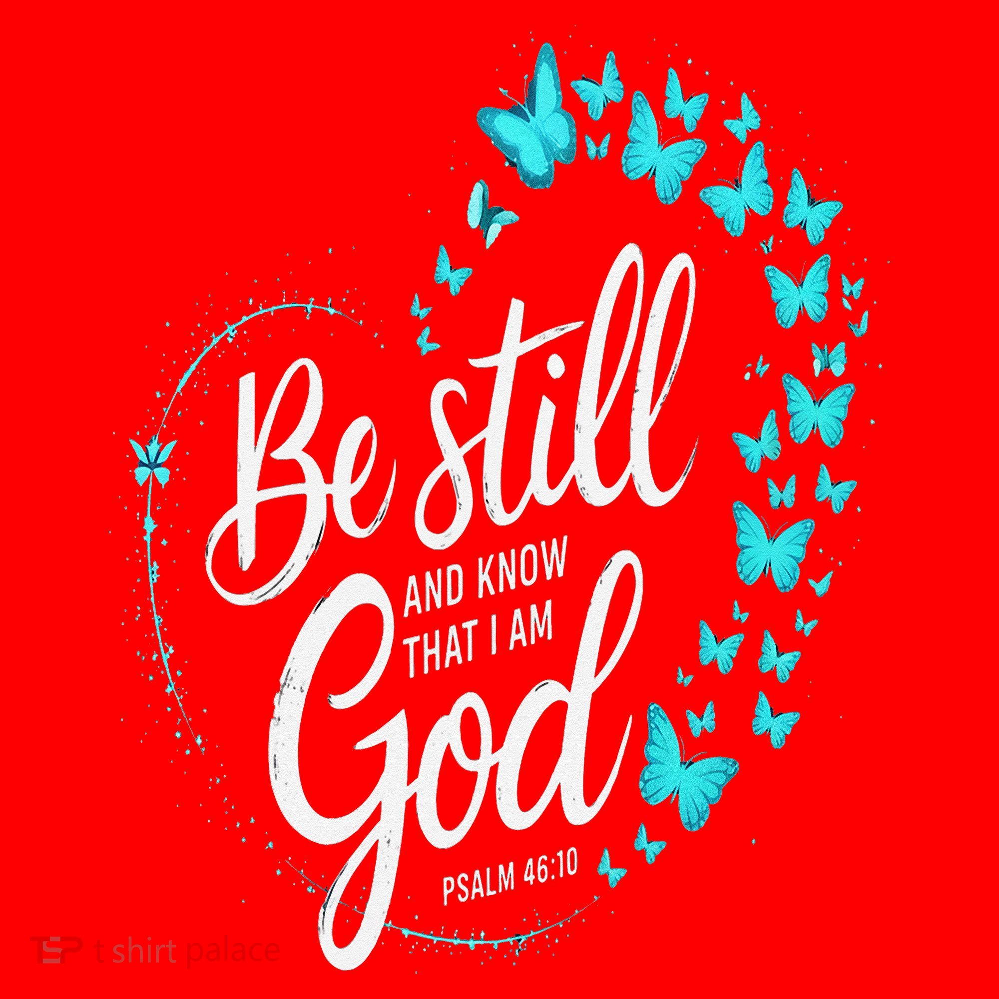 Be Still God Butterfly Heart Christian Apparel Santa Hat