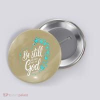 Be Still God Butterfly Heart Christian Apparel Button thumb 0
