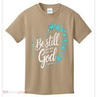 Be Still God Butterfly Heart Christian Apparel Kids T-Shirt thumb 0