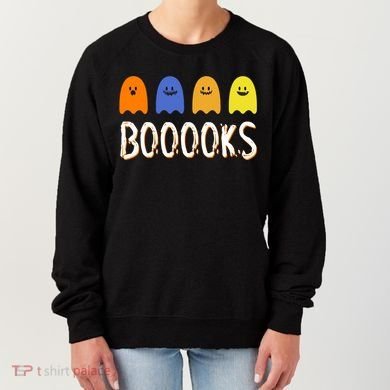 Books Spooky Ghost Funny Halloween Women's Sweatshirt