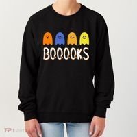 Books Spooky Ghost Funny Halloween Women's Sweatshirt thumb 0