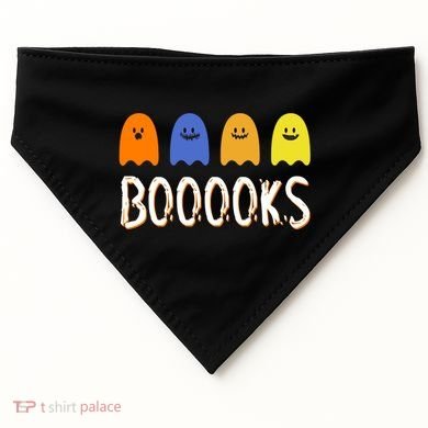 Books Spooky Ghost Funny Halloween USA-Made Doggie Bandana