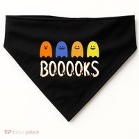 Books Spooky Ghost Funny Halloween USA-Made Doggie Bandana thumb 0