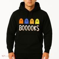 Books Spooky Ghost Funny Halloween Hoodie thumb 2