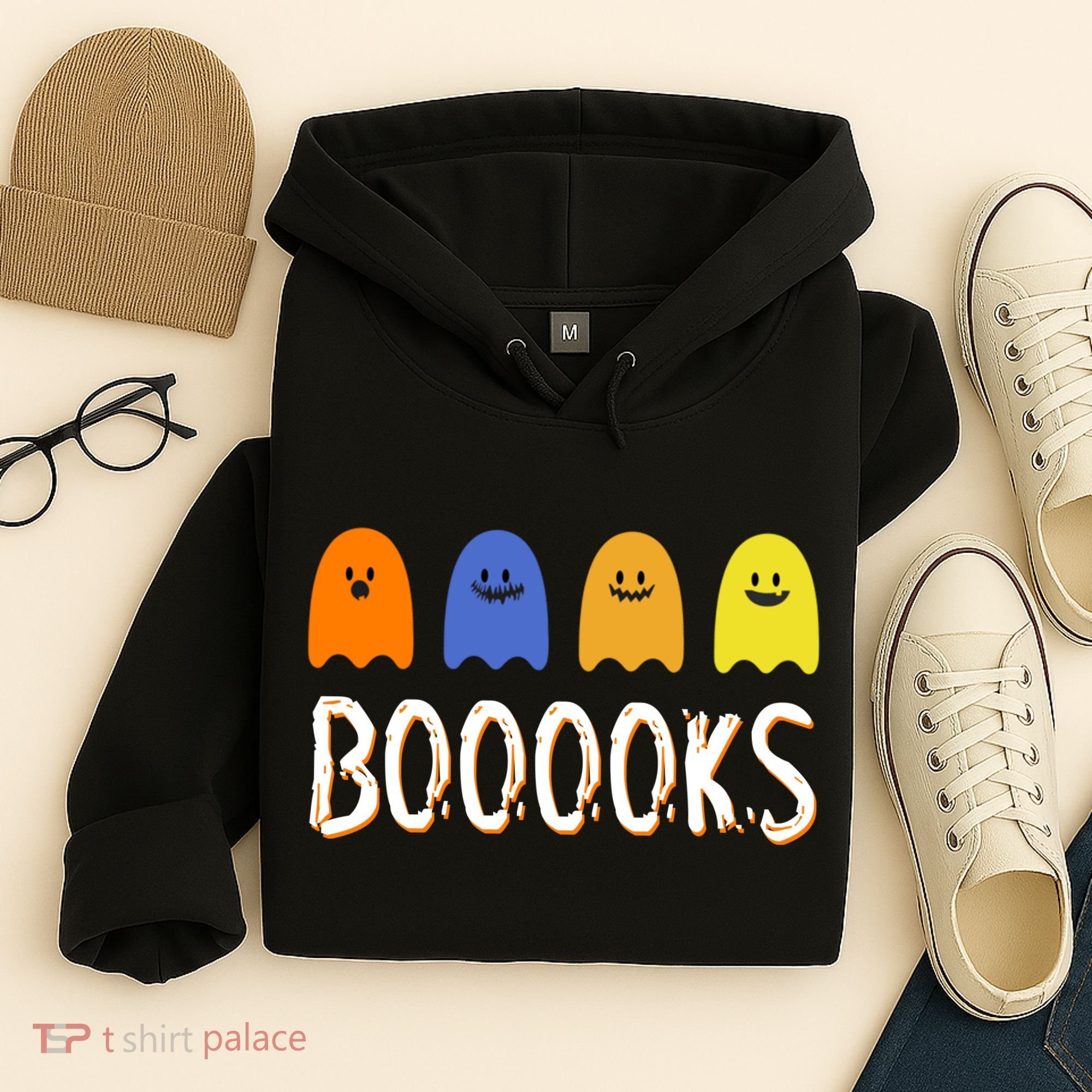 Books Spooky Ghost Funny Halloween Hoodie