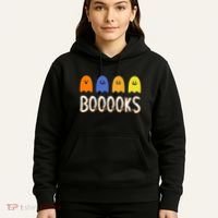 Books Spooky Ghost Funny Halloween Hoodie thumb 5