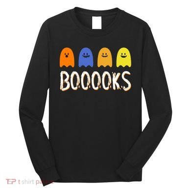 Books Spooky Ghost Funny Halloween Long Sleeve Shirt
