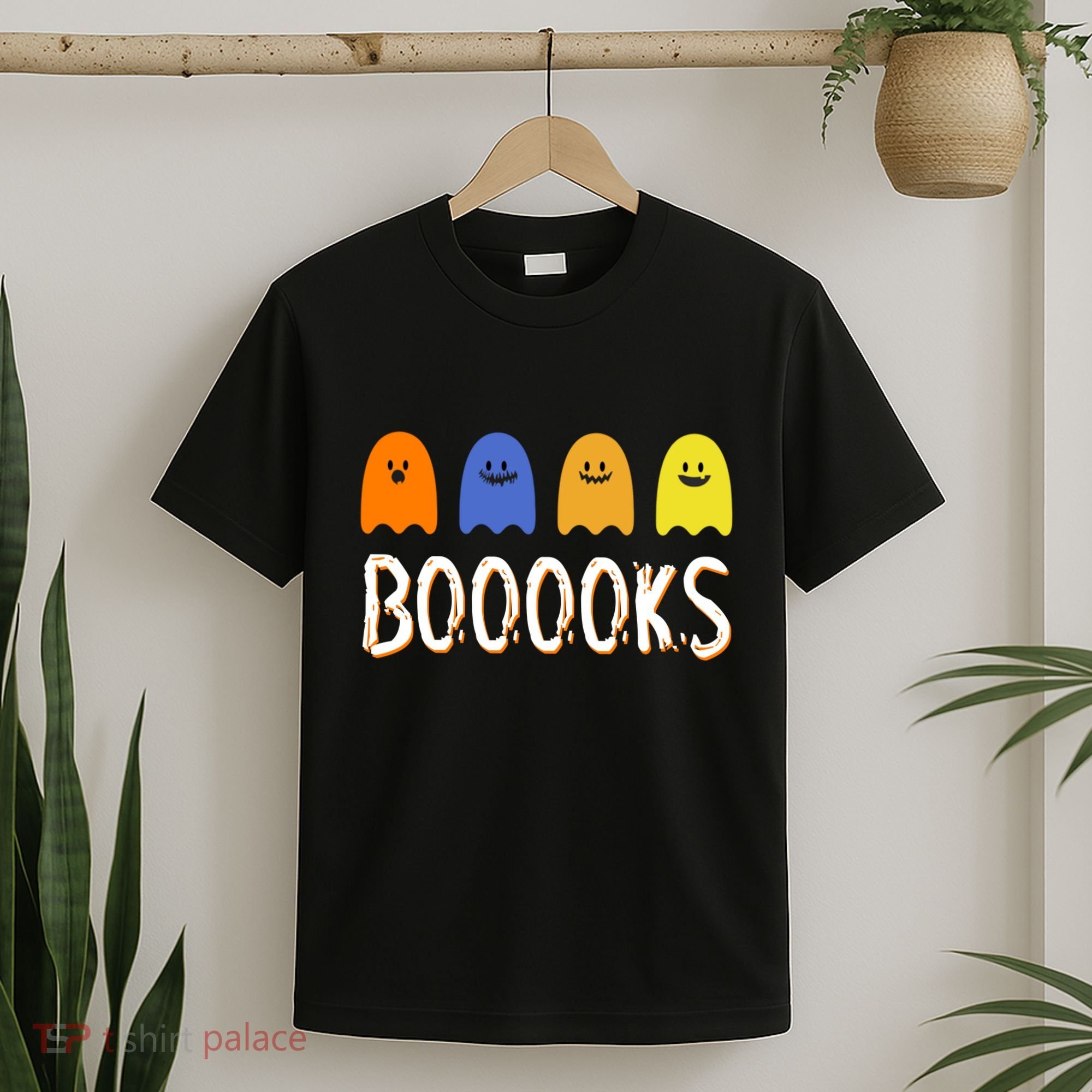 Books Spooky Ghost Funny Halloween T-Shirt
