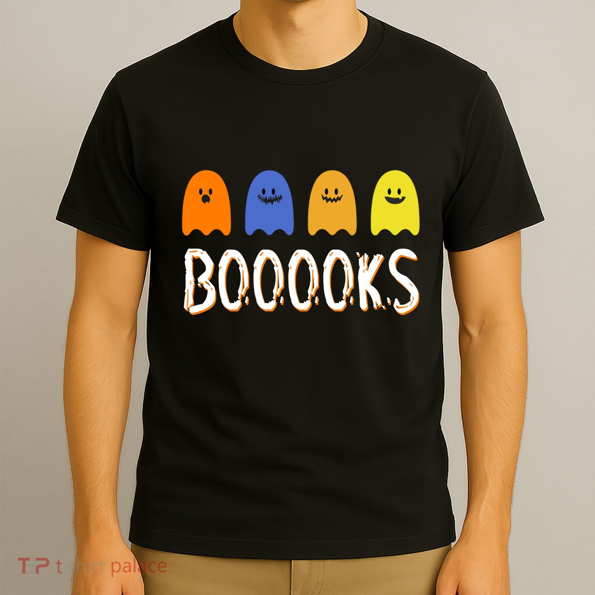 Books Spooky Ghost Funny Halloween T-Shirt