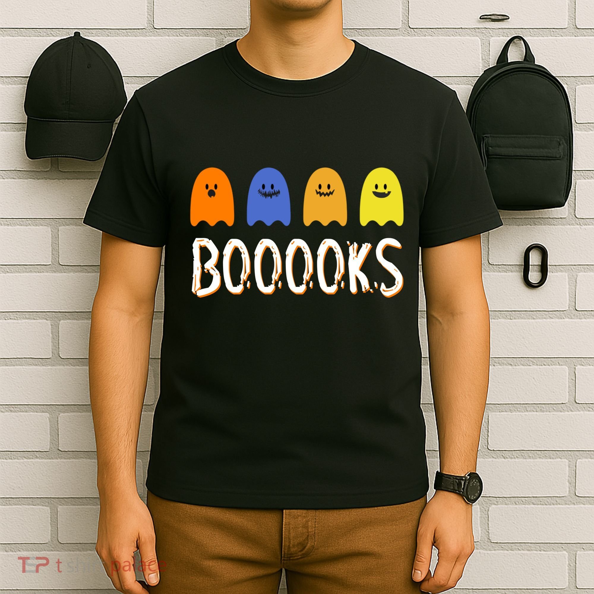 Books Spooky Ghost Funny Halloween T-Shirt