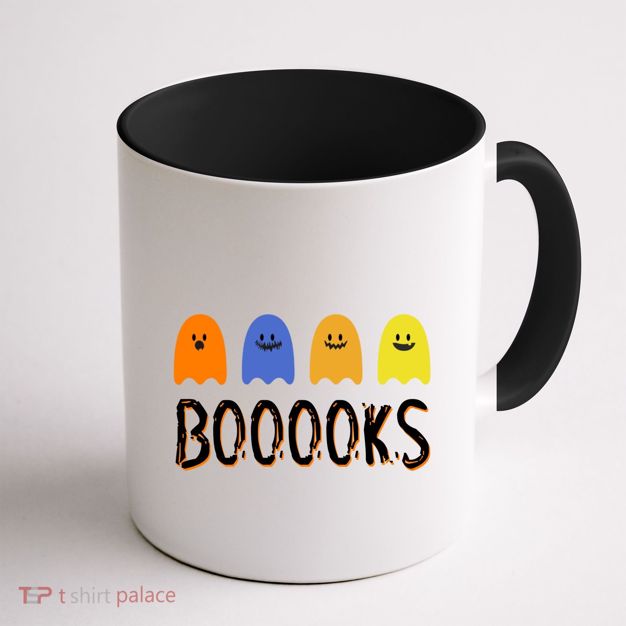 Books Spooky Ghost Funny Halloween Coffee Mug