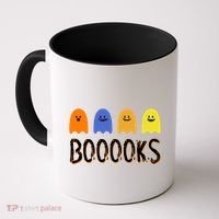 Books Spooky Ghost Funny Halloween Coffee Mug thumb 0