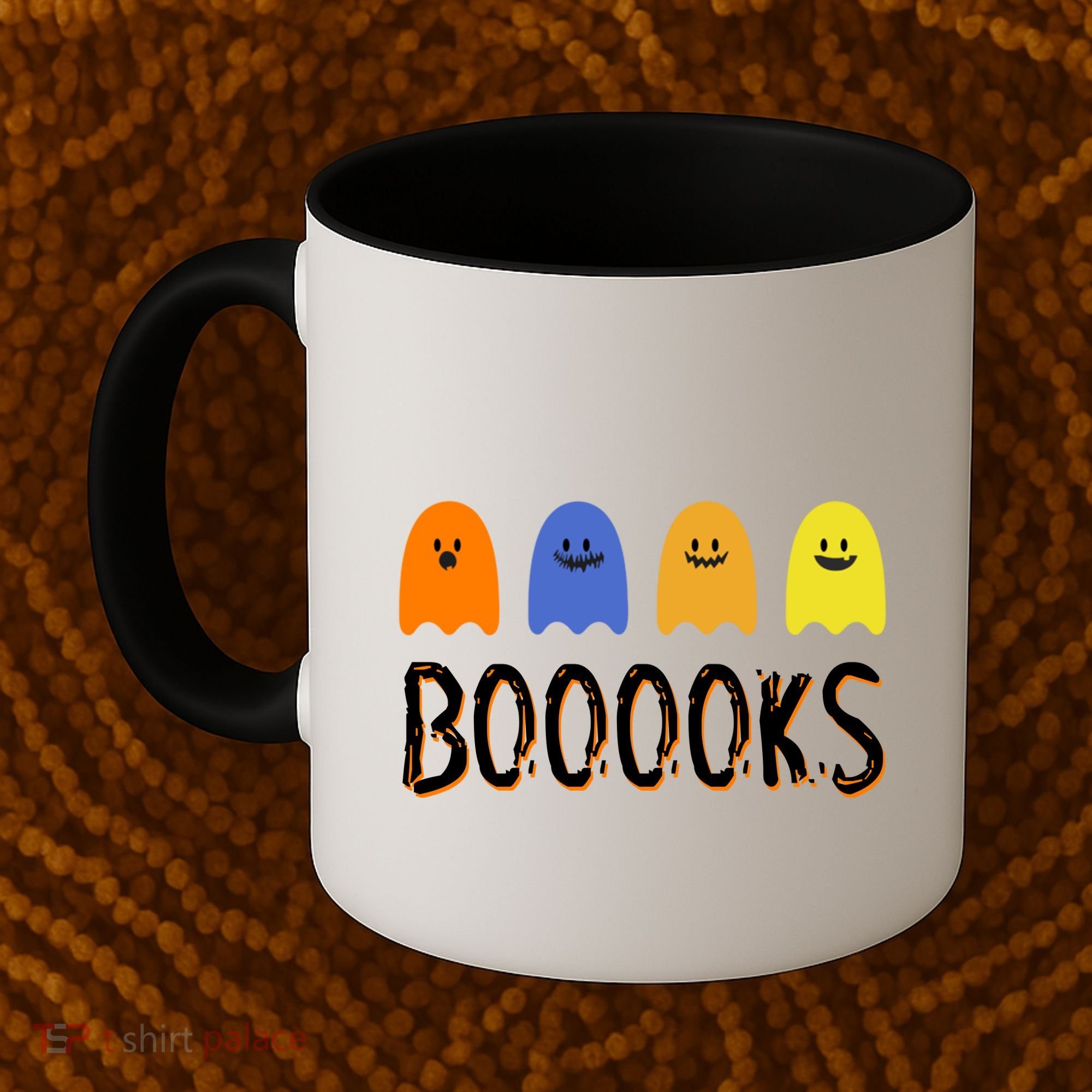 Books Spooky Ghost Funny Halloween Coffee Mug