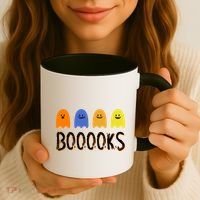 Books Spooky Ghost Funny Halloween Coffee Mug thumb 3