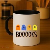 Books Spooky Ghost Funny Halloween Coffee Mug thumb 4