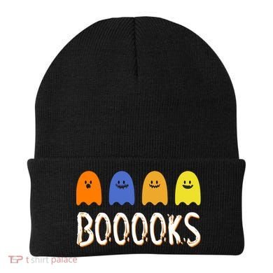 Books Spooky Ghost Funny Halloween Beanie
